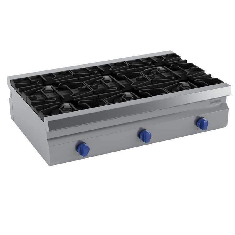 Cocina Central Gas Cooktop 6 Quemadores Linea 700