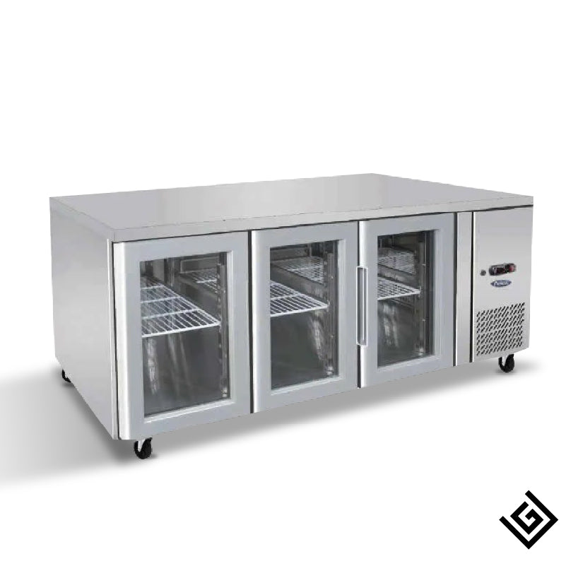 Mesón refrigerado exhibición 3 puertas 180 cm