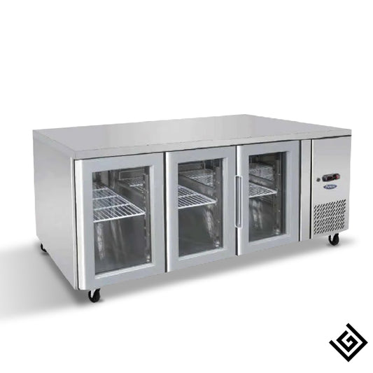 Mesón refrigerado exhibición 3 puertas 180 cm