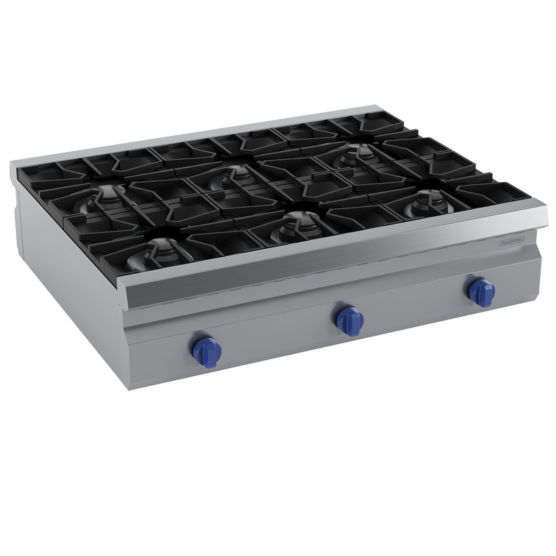 Cocina Central Gas Cooktop 6 Quemadores Linea 900