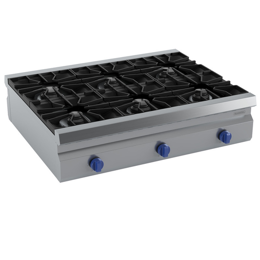 Cocina Central Gas Cooktop 6 Quemadores Linea 900